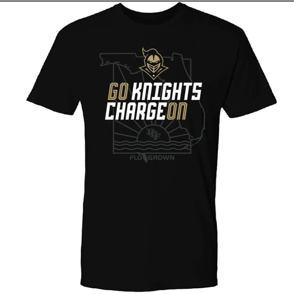 Flo Grown UCF Go Knights Black Game Day T Shirt Men’s Size Medium New